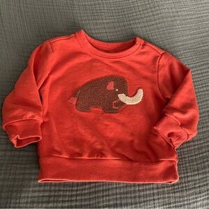 Christian Robinson Red-Orange Mammoth Kids Sweatshirt